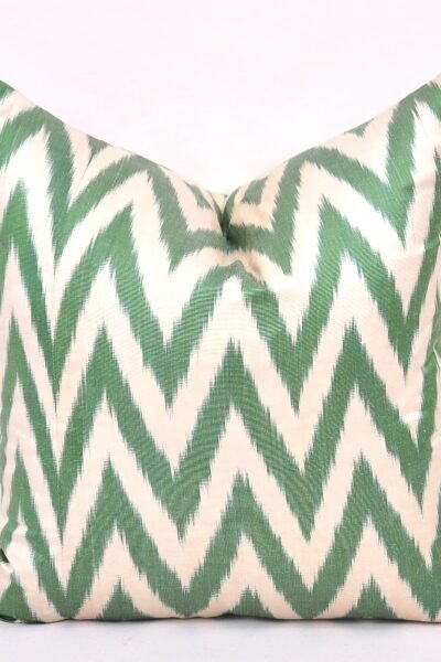 Classic Green Chevron Decorative Pillow