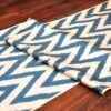 Blue Chevron Silk Cotton Textile