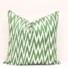 Green Chevron Throw Pillow Cover