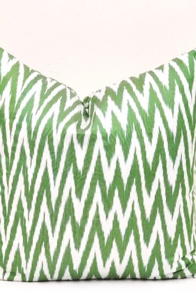 Green Chevron Throw Pillow Cover