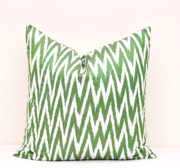 Green Chevron Throw Pillow Cover