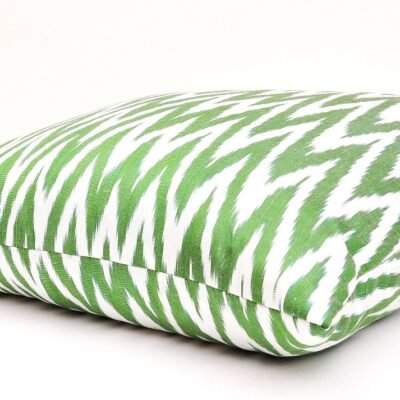 Alternative view of Green Chevron Throw Pillow Cover