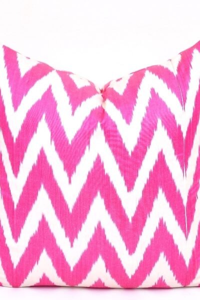 Hot Pink Chevron Pillow Cover