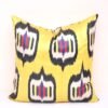 Ikat Diamond Yellow Throw Pillow