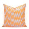 Orange decorative chevron pillow cover