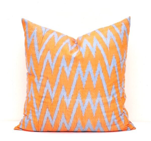 Orange decorative chevron pillow cover