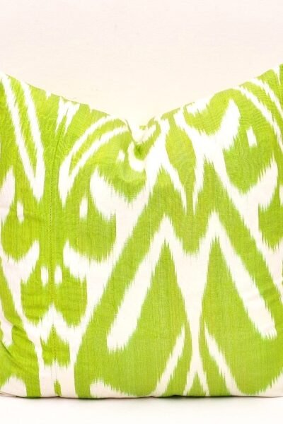 Ikat Lime Green Cushion Slipcover