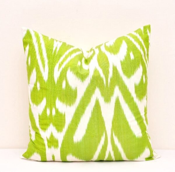 Ikat Lime Green Cushion Slipcover