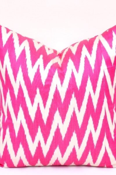 Zigzag Accent Pillowcase Hot Pink