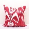 Ikat Pillow Adras Red Carmine