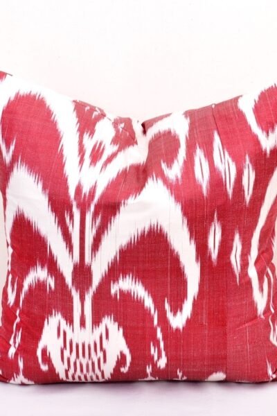 Ikat Pillow Adras Red Carmine