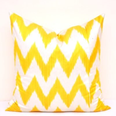 Exclusive Ikat Yellow Throw Pillow