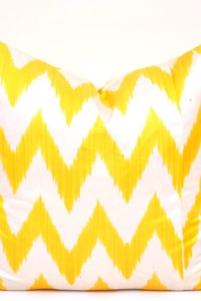 Exclusive Ikat Yellow Throw Pillow