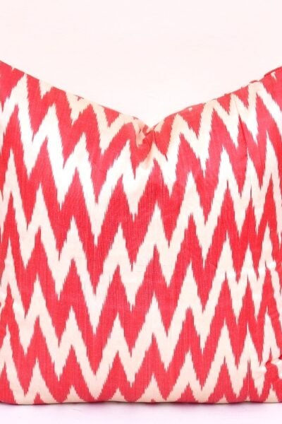 Red Chevron Accent Pillowcase