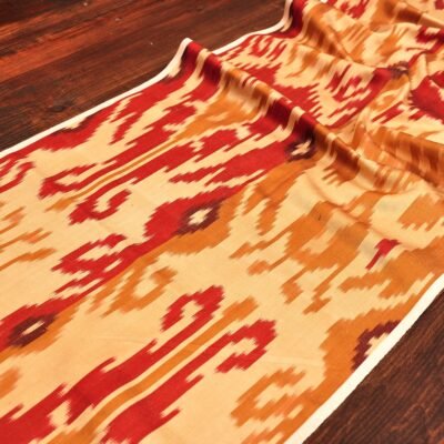 Alternative view of Golden Abstract Silk Cotton Fabric
