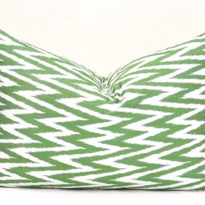 Decorative Pillow Cover Green Chevron