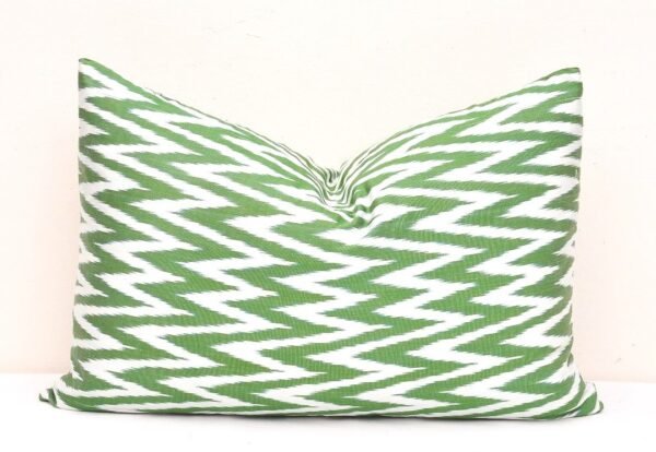 Decorative Pillow Cover Green Chevron