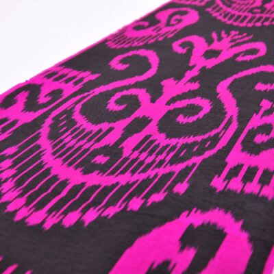 Deep Pink Ikat fabric by the yard