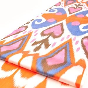 Designer Silk Cotton Fabric Ikat