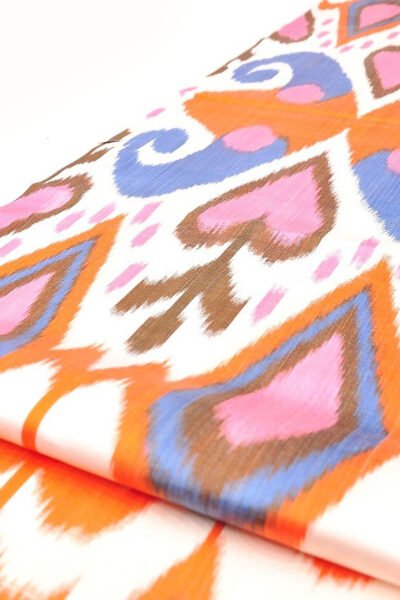Designer Silk Cotton Fabric Ikat