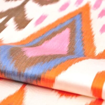 Alternative view of Designer Silk Cotton Fabric Ikat