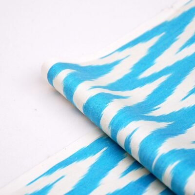 Alternative view of Best Quality Ikat Fabric Blue Chevron