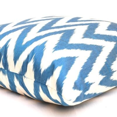 Alternative view of Outdoor Use of Blue Chevron Decorative Pillows