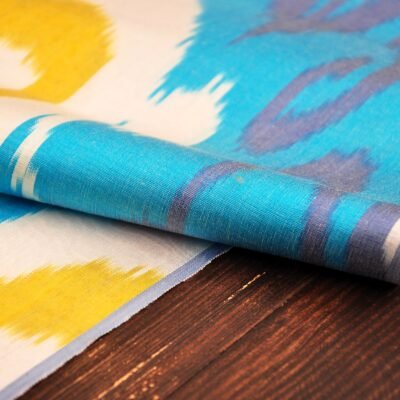 Alternative view of Electro Blue Ikat Textile