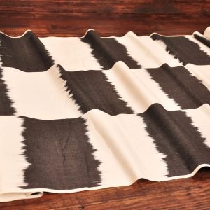 Chess Patterned Cotton Ikat Fabric