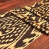 Golden Black Ikat Fabric