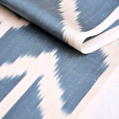Alternative view of Sapphire Ikat Fabric Yards