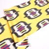 Ikat Fabric Silk Yellow Fashionable