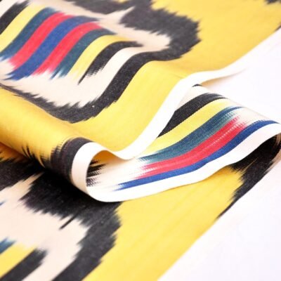 Alternative view of Ikat Fabric Silk Yellow Fashionable