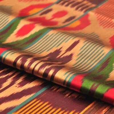 Alternative view of Pure Uzbek Silk and Cotton Ikat