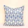 Blue Cotton Ikat Decorative Pillow