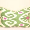 Green Cotton Lumbar Sofa Pillow