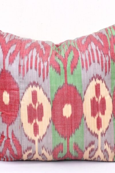 Designer Ikat Throw Pillow Floral