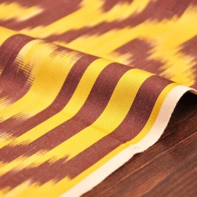 Alternative view of Brown Yellow Motifs Ikat