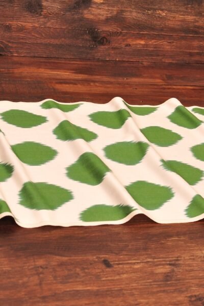 Dot Green Ikat Fabric