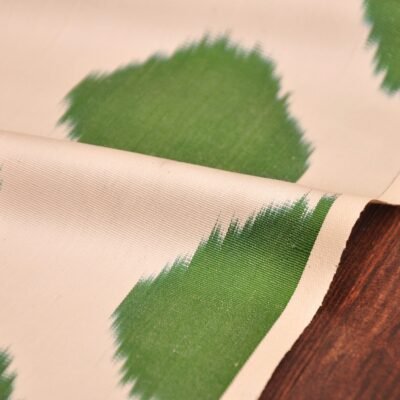 Alternative view of Dot Green Ikat Fabric