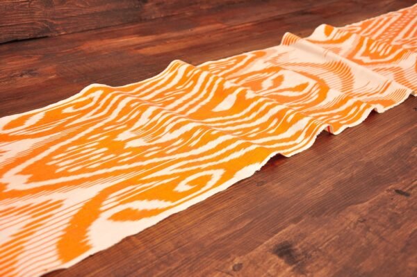 Uzbek Orange Ikat Fabric