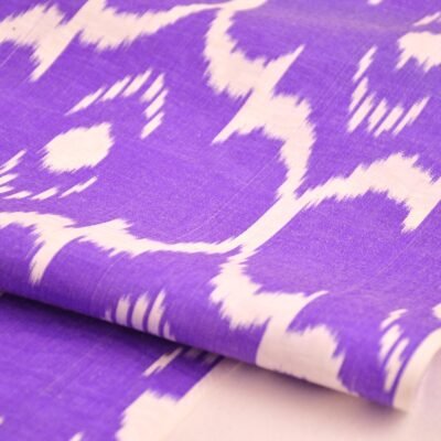 Alternative view of Uzbek Ikat Silk Fabric Handwoven