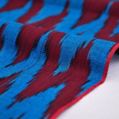 Alternative view of "Chevron design" cotton ikat material