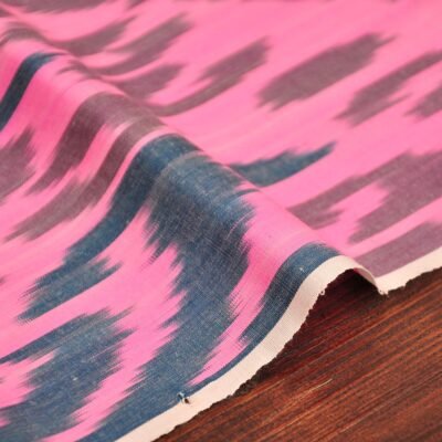 Alternative view of Oriental Pink Ikat Fabric
