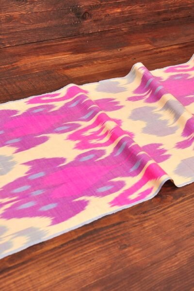 Fuchsia Silk Ikat Fabric