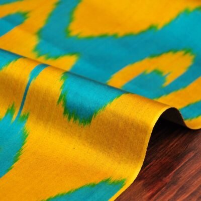 Alternative view of Uzbek Golden Ikat Fabric