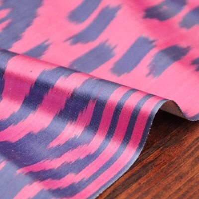 Alternative view of Dark Pink Blue Ikat Upholstery