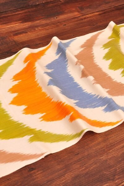 Rainbow Silk Ikat Fabric