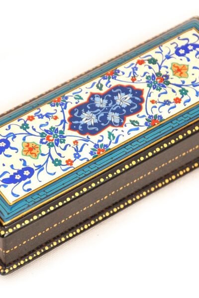 Blue Hand Painted Lacquer Box