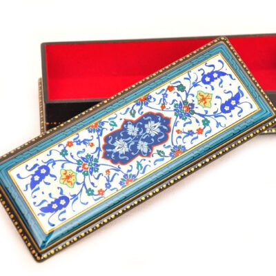 Alternative view of Blue Hand Painted Lacquer Box